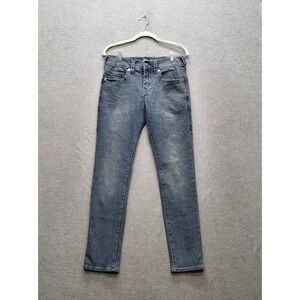 True Religion Men Jeans 30 Blue Denim Contrast Stitching Embroidery Rocco